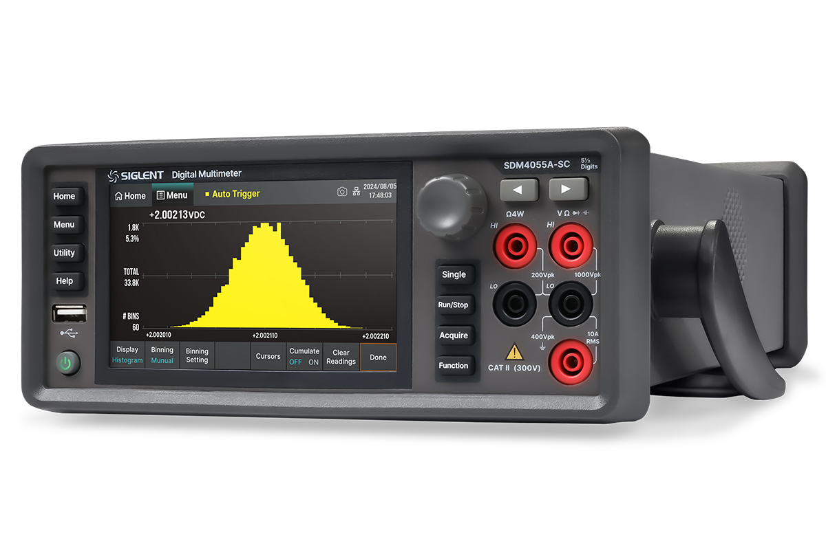 SDM4055A measurement display modes and data logging view